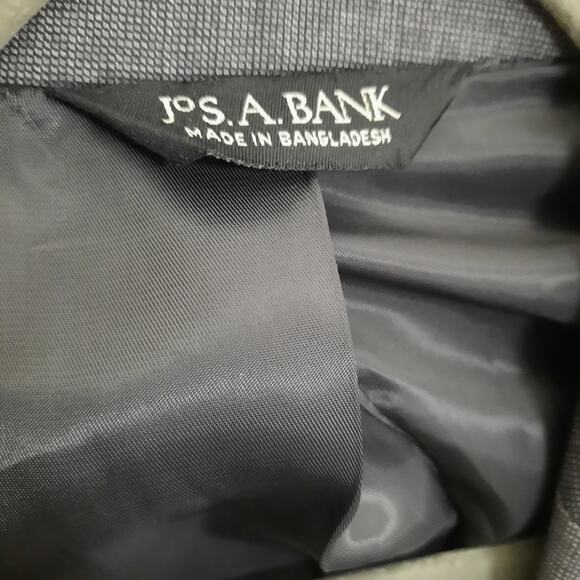 Jos. A. Bank 42R Blazer Mens Gray Herringbone Wool Sport Coat Jacket USA - Picture 3 of 9
